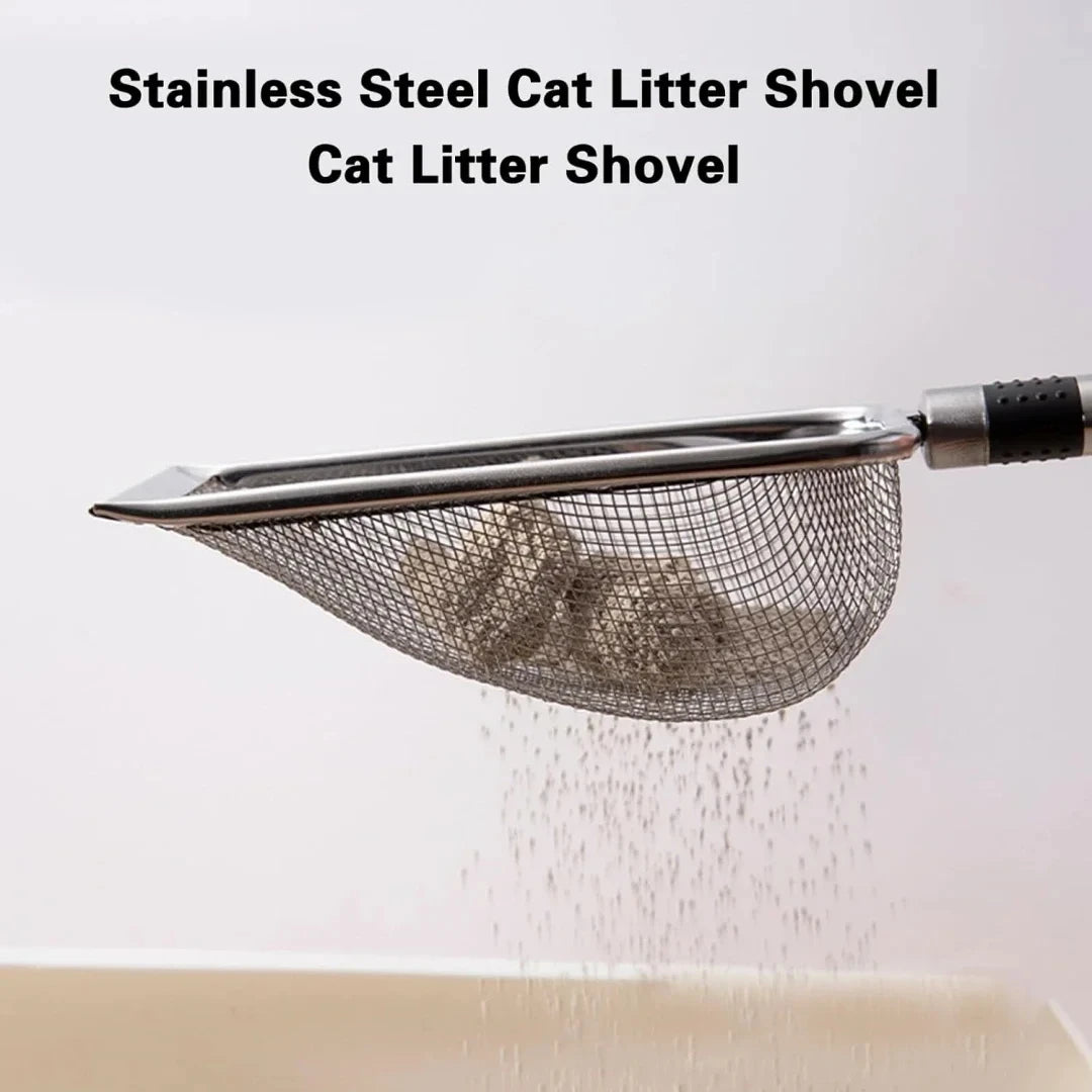 Stainless Steel Cat Litter Scoop โ Durable, Easy Clean, Ergonomic Handle, Rust-Resistant, Ideal for Quick Waste Removal