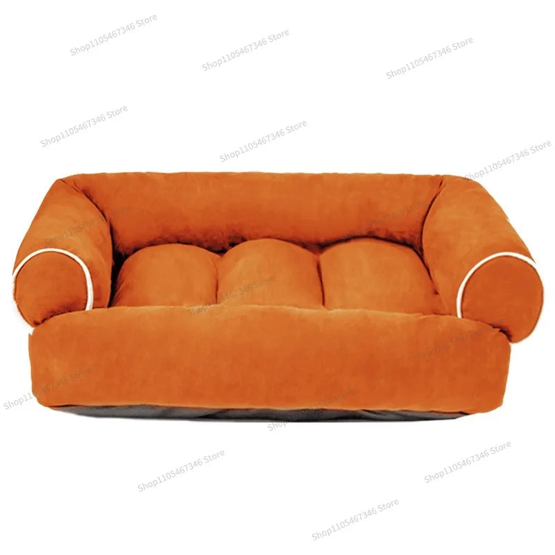 For deerskin velvet pet dog sofa, autumn and winter deep sleep kennel