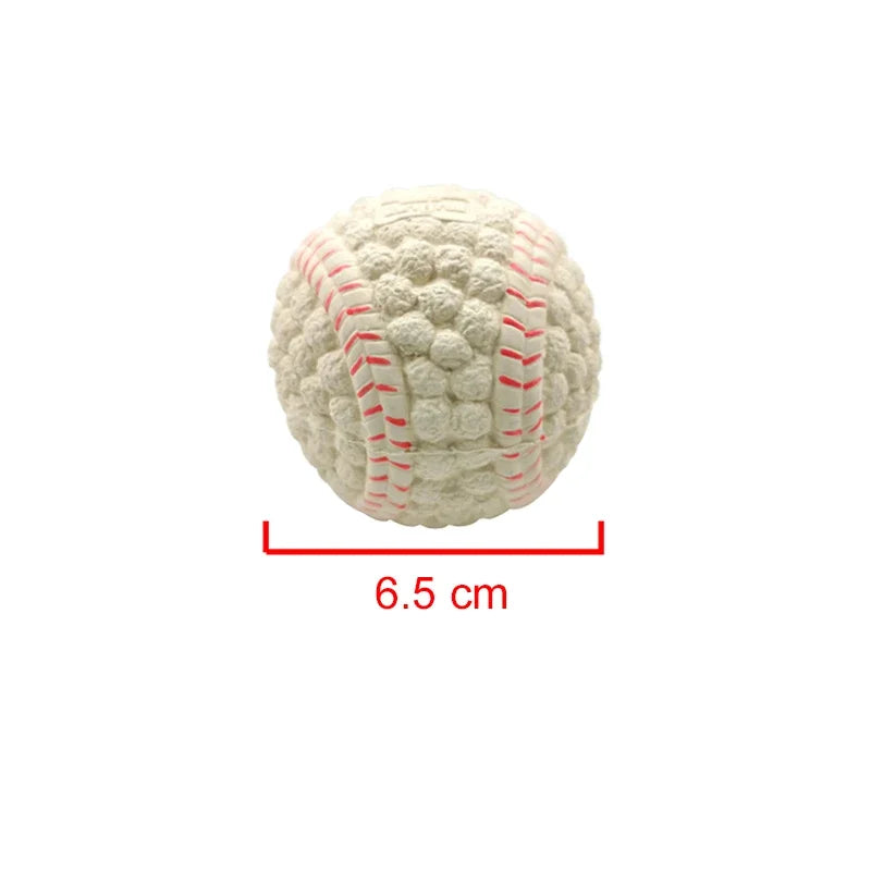 Soft Pet Ball Squeaky Toy For Small Large Dog Rugby Tennis Volleyball Football Basketball Latex Tooth Cleaning Training Toys