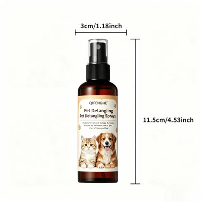 50ML Pet Detangling Spray Professional Leave-in Conditioner for Cats Dogs Anti-Static Remove Knots Mats Deep Nourish Pet Hair