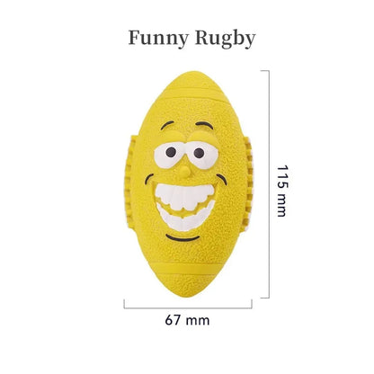 Soft Pet Ball Squeaky Toy For Small Large Dog Rugby Tennis Volleyball Football Basketball Latex Tooth Cleaning Training Toys