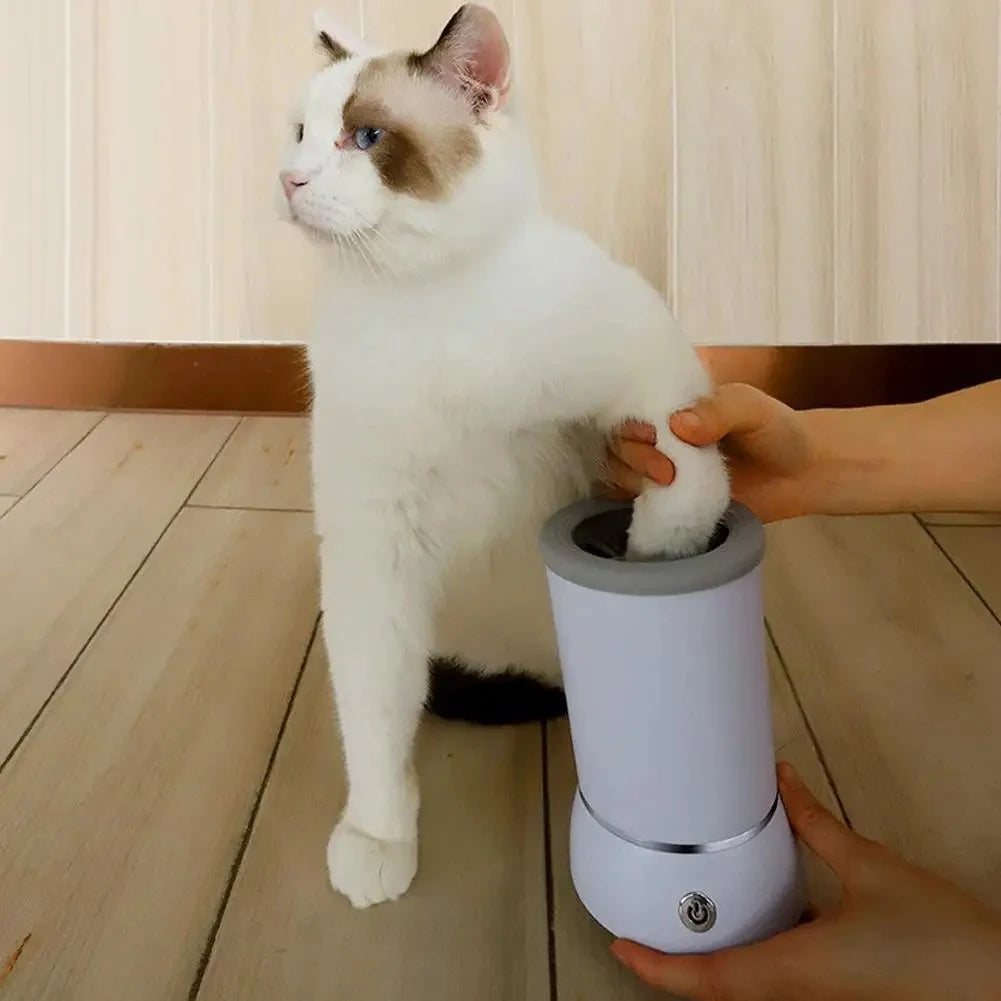 Portable Dog Paw Washer Automatic Cleaner Electric Massager USB Rechargeable For Small to Medium Dogs Cats