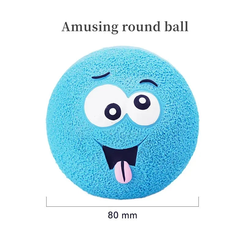 Soft Pet Ball Squeaky Toy For Small Large Dog Rugby Tennis Volleyball Football Basketball Latex Tooth Cleaning Training Toys