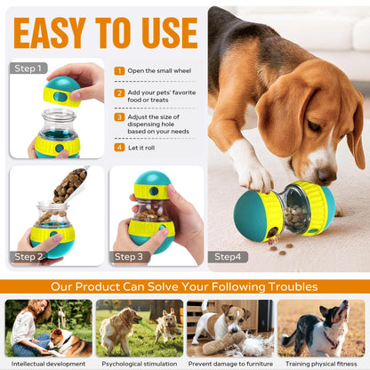 Interactive Dog Toy for Small Medium Large Dogs Cats Treat Dispenser Leaking Food Slow Feeder Pets Ball Toys Labrador Supplies