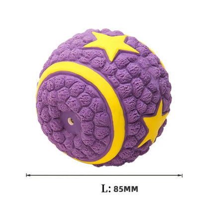 Soft Pet Ball Squeaky Toy For Small Large Dog Rugby Tennis Volleyball Football Basketball Latex Tooth Cleaning Training Toys