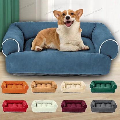 For deerskin velvet pet dog sofa, autumn and winter deep sleep kennel