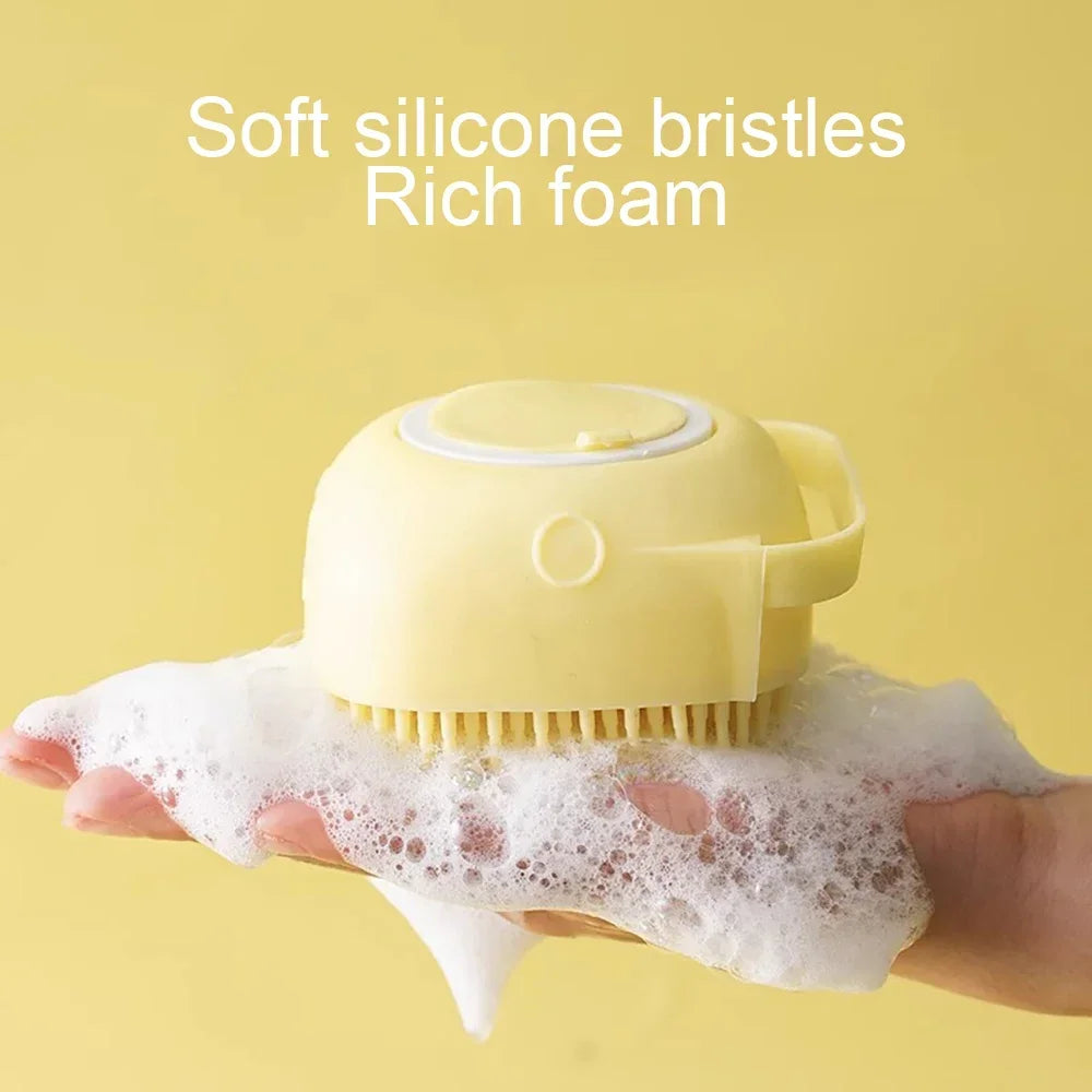 Pet Silicone Bath Foaming Massage Brush Bathroom Multifunctional Puppy Big Dog Cat Soft Safety Accessories for Dogs Cats Tools