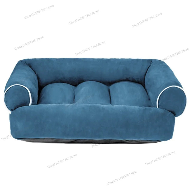 For deerskin velvet pet dog sofa, autumn and winter deep sleep kennel