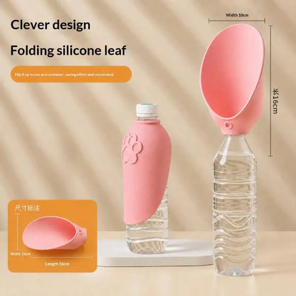 Silicone Leakproof Pets Travel Water Dispenser Portable Pet Feeder Outdoor Drinking Bowl Durable Puppy Cat Walking Supplies{S}