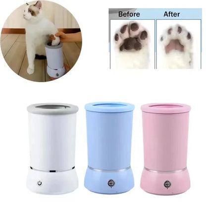 Portable Dog Paw Washer Automatic Cleaner Electric Massager USB Rechargeable For Small to Medium Dogs Cats