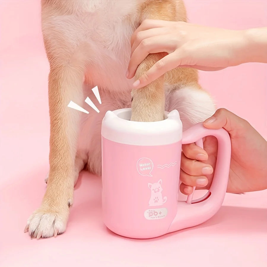 360° Dog Paw Cleaner Cup Portable Pet Paw Washer Soft Silicone Bristles Gentle Paw Cleaning Tool Muddy Paw Cleaner Home Outdoor