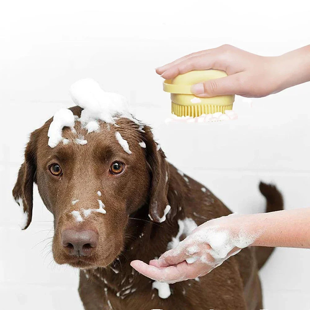 Pet Silicone Bath Foaming Massage Brush Bathroom Multifunctional Puppy Big Dog Cat Soft Safety Accessories for Dogs Cats Tools