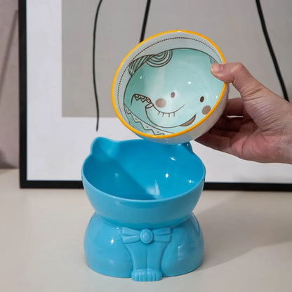 Ceramic Cat Bowl Neck-protecting Anti-knock Cat Bowl Durable Easy Clean Pet Feeder Stable Base Pet Products Cats Accessories