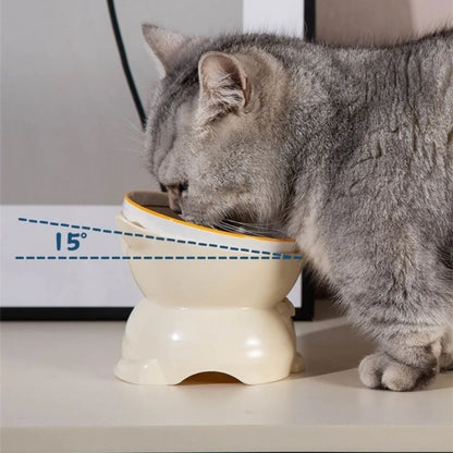 Ceramic Cat Bowl Neck-protecting Anti-knock Cat Bowl Durable Easy Clean Pet Feeder Stable Base Pet Products Cats Accessories