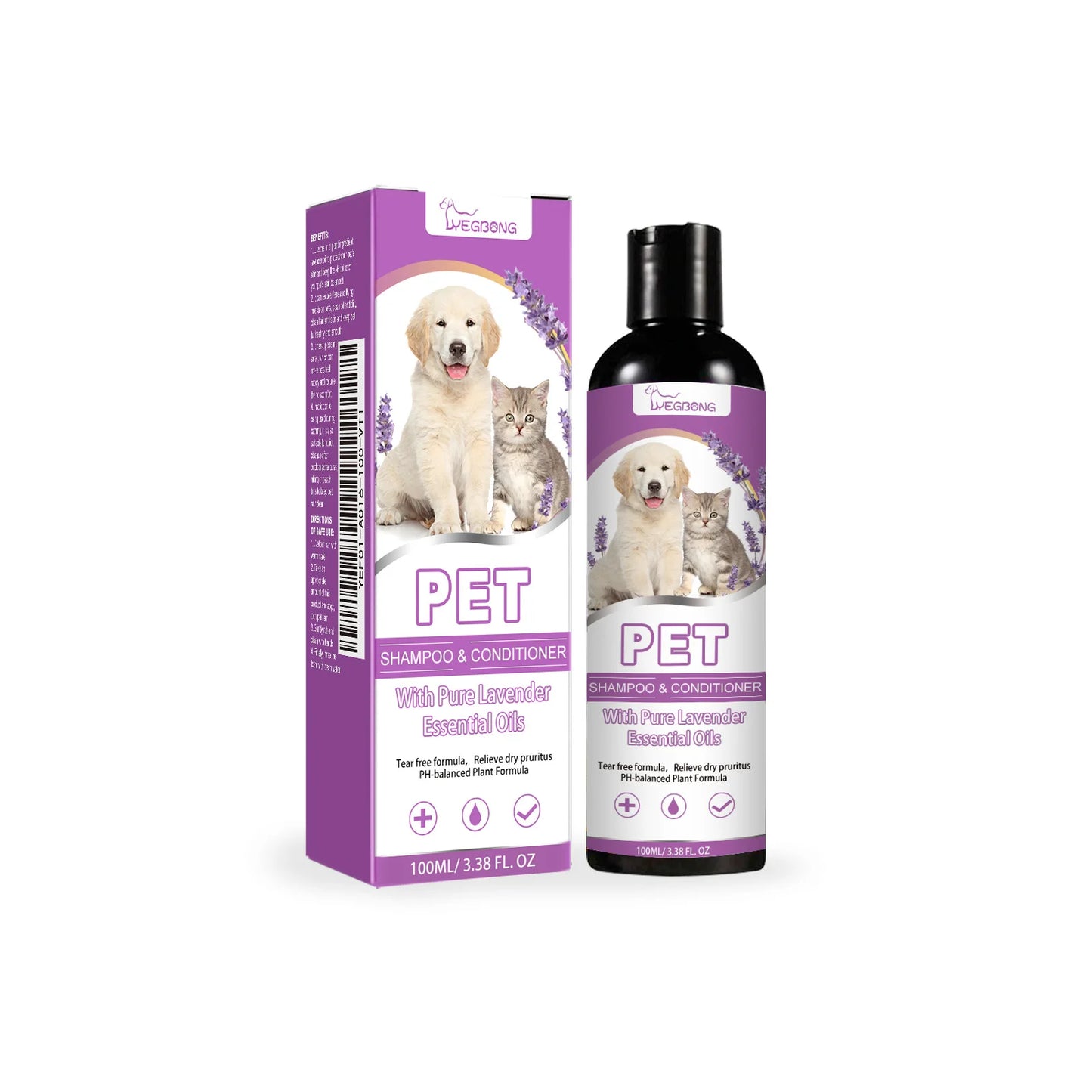 Puppy Kitten Shampoo PH Balanced Moisturizing Coat Anti Mite Flea Killer Relieve Dry Itchy Skin Fragrance Pet Grooming Body Wash