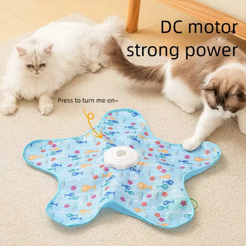 Cat Hunting Carpet, Teasing Stick, Five pointed Star Toy, Automatic Rotating Wheel, Self Hi, Hiding Hood, Interactive Cat Toy