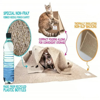 Pet Training Activity Cat Mat Litter Pad Playing Game Rug Scratch Resistant Climbing Frame Collapsible Bite Proof Cat Toy Mat