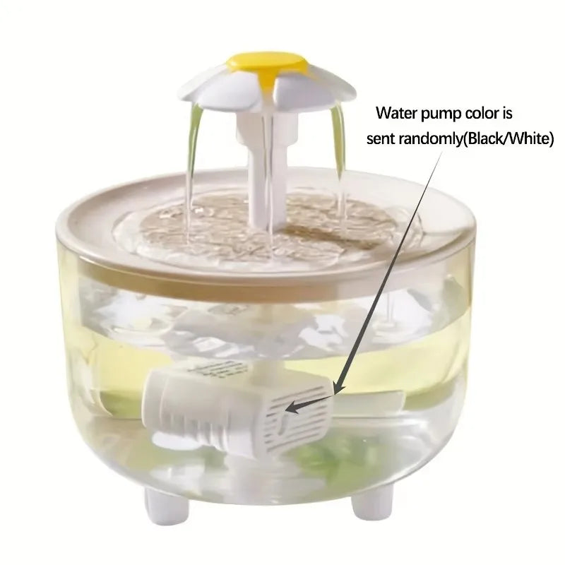 USB Electric Mute 1L Pet Water Fountain Automatic Cat Drink Bowl Filter Pet Drinking Dispenser Drinker For Cats Water Filter