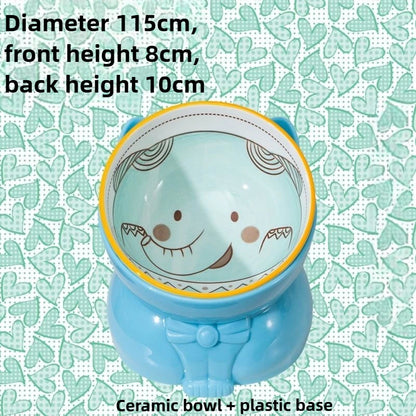 Ceramic Cat Bowl Neck-protecting Anti-knock Cat Bowl Durable Easy Clean Pet Feeder Stable Base Pet Products Cats Accessories