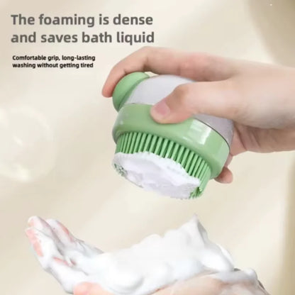 1PC Soft Silicone Pet Bath Brush with Shampoo Dispenser Gentle Massage for Pet Grooming And Hair/Fur Cleaning