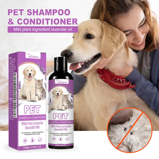 Puppy Kitten Shampoo PH Balanced Moisturizing Coat Anti Mite Flea Killer Relieve Dry Itchy Skin Fragrance Pet Grooming Body Wash